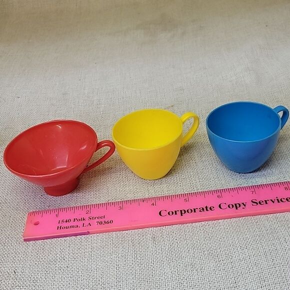 VTG 70's Chilton Aluminum Specialty USA Play Pots, Pans Teapots Plastic Cups - Picture 7 of 7